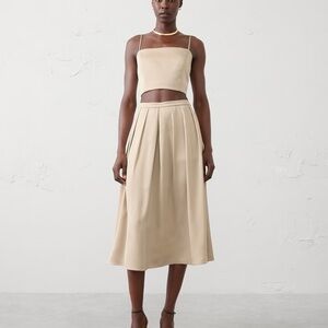 NWT Banana Republic Satin Midi Skirt